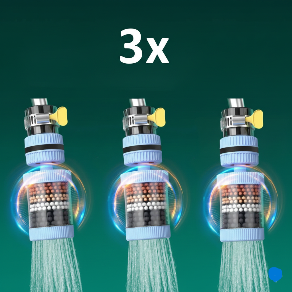 3X Kitchen Water Faucet Filter 6 Layers Nozzle Filter